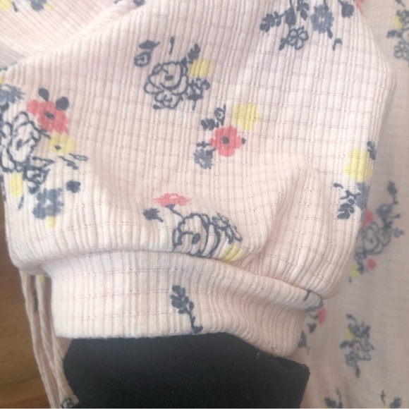 Angels Forever Young Women's Size M Floral Print Shirt Elastic Waist 3/4 Sleeve - Picture 2 of 10